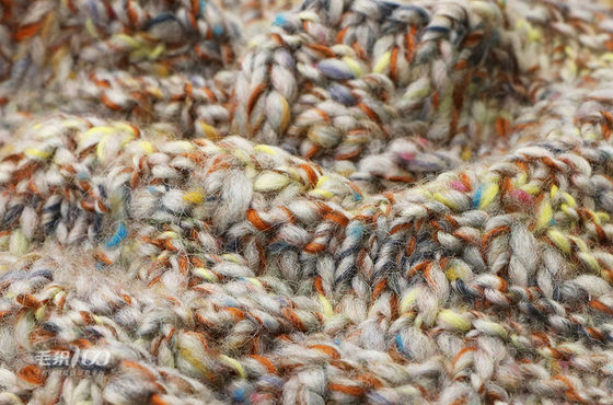 Breathable Durable Dyed Polyester Yarn , 1/1.5NM Washable Space Dye Wool