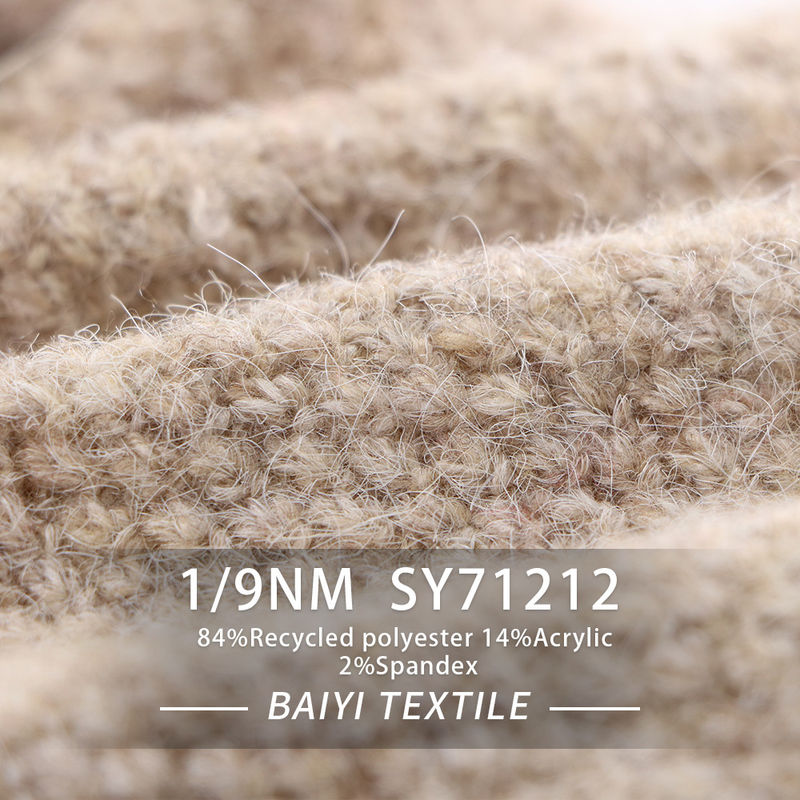 Anti Pilling Recycled Wool Yarn Lightweight Practical Eco Friendly 1/9NM